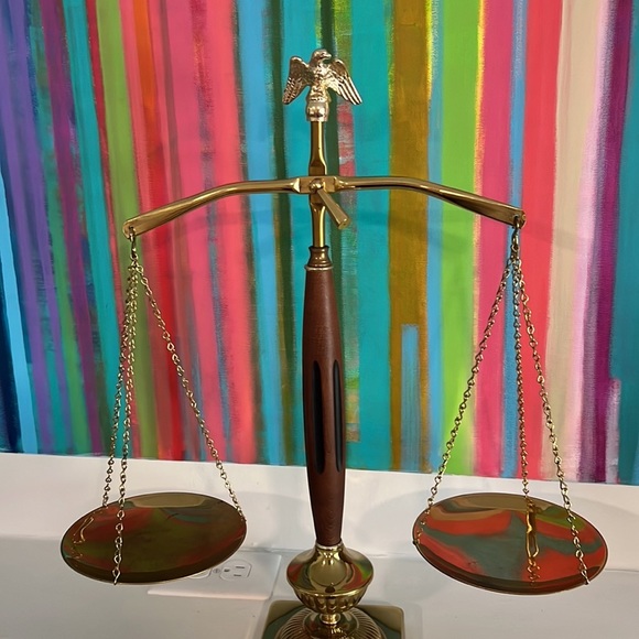 Other - MCM Brass Balance Scales of Justice with Bald Eagle